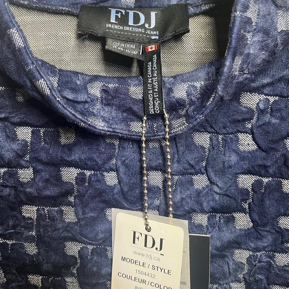 NWT FDJ 3/4 Sleeve Mock Neck Shirt - Picture 4 of 6
